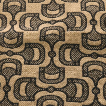 Gucci Horsebit Pattern Fringe Scarf Beige