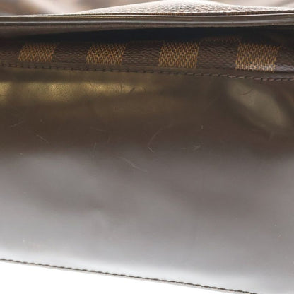 Louis Vuitton Damier Spencer Shoulder Bag Brown Leather Gold