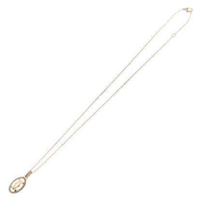Cartier Double C Diamond Necklace 18k PG Pink Gold Pendant