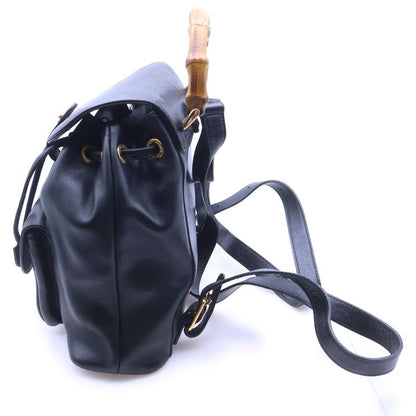 Gucci Bamboo Leather Backpack Black