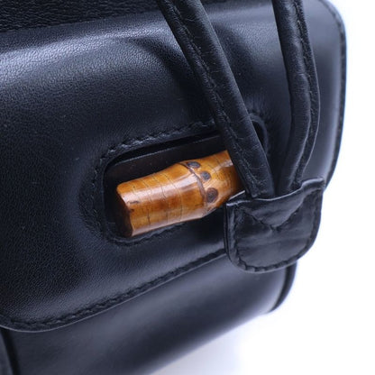 Gucci Bamboo Leather Backpack Black