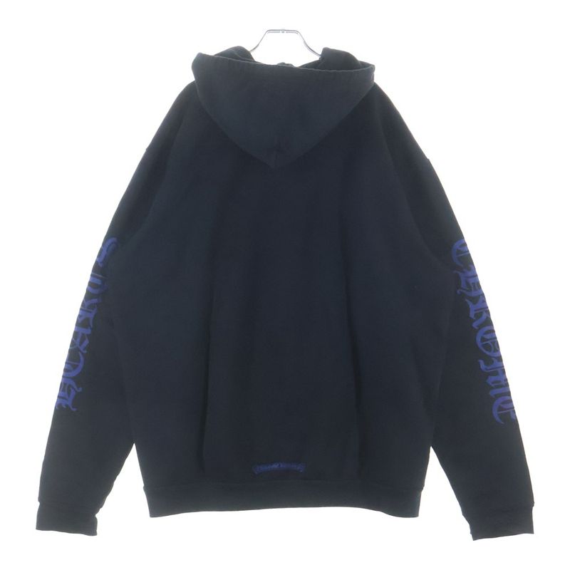 Chrome Hearts Vertical Logo Pullover Hoodie Black Navy Sweater