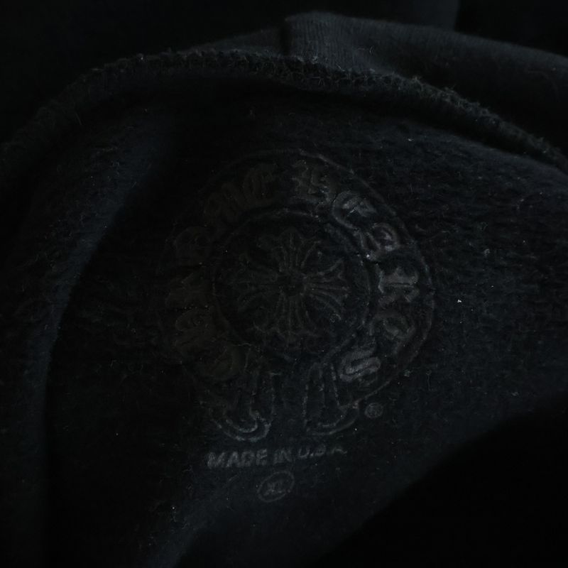 Chrome Hearts Vertical Logo Pullover Hoodie Black Navy Sweater