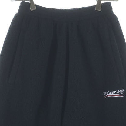 Balenciaga Political Campaign Logo Embroidery Fleece Pants Black