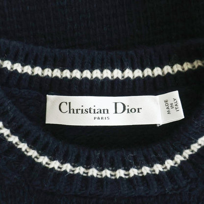 Dior Logo S Knit Sweater Short Sleeve Navy