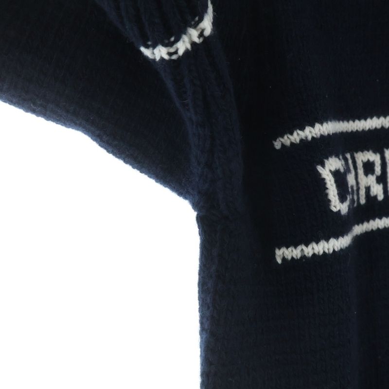 Dior Logo S Knit Sweater Short Sleeve Navy