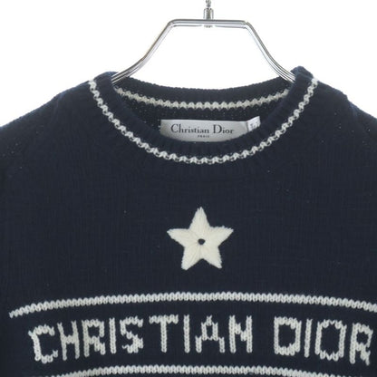 Dior Logo S Knit Sweater Short Sleeve Navy