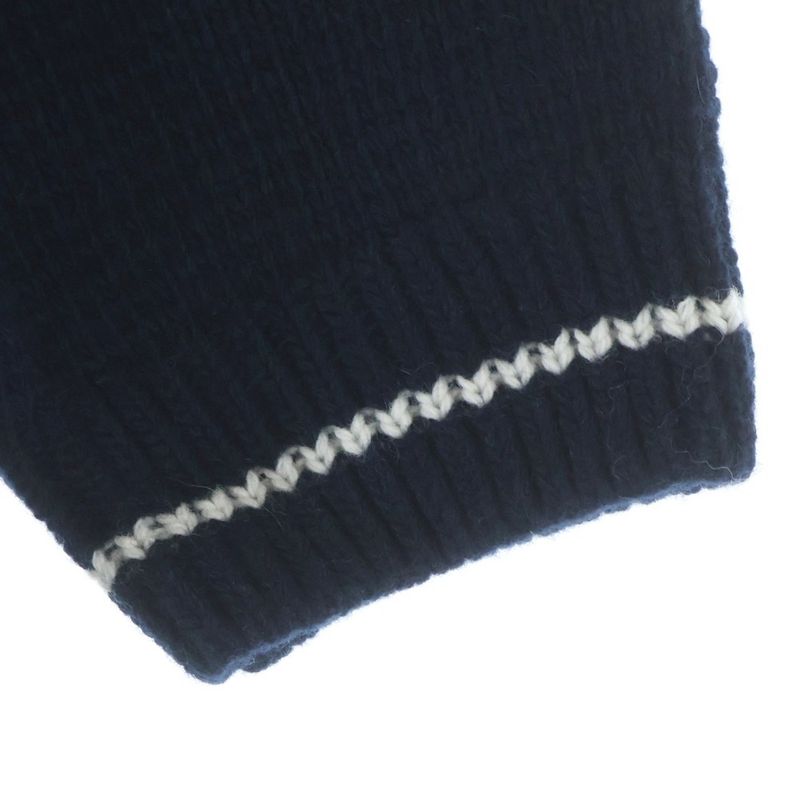 Dior Logo S Knit Sweater Short Sleeve Navy