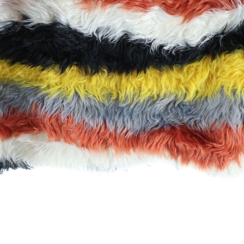 Loewe Multi Border All Over Pattern Pullover Knit Sweater Yellow Orange
