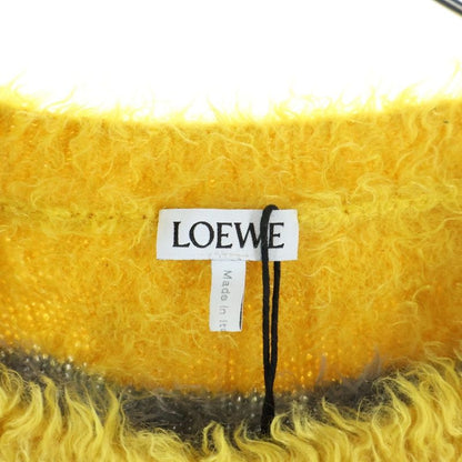 Loewe Multi Border All Over Pattern Pullover Knit Sweater Yellow Orange