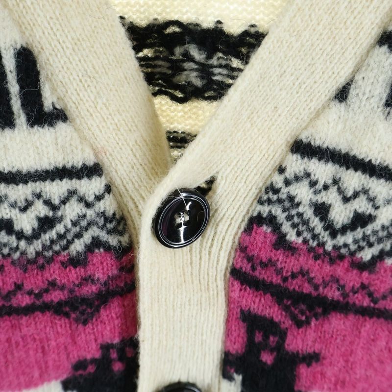 Celine the Dancing Kid All Over Wool Jacket Dollar Knit Cardigan