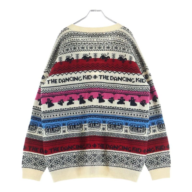 Celine the Dancing Kid All Over Wool Jacket Dollar Knit Cardigan