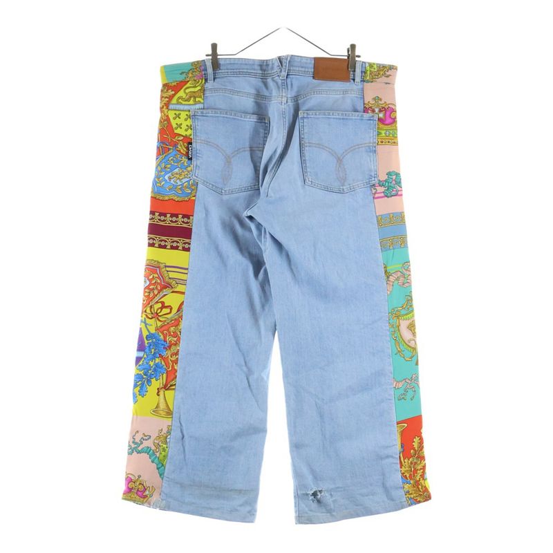 Versace Rebellion Side Cut Replacement Denim Pants Indigo