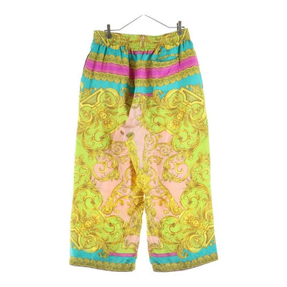 Versace Baroque Print Medusa Wide Pants Yellow