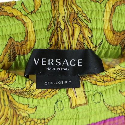 Versace Baroque Print Medusa Wide Pants Yellow