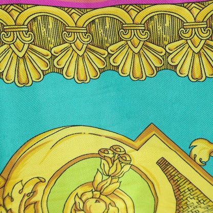Versace Baroque Print Medusa Wide Pants Yellow