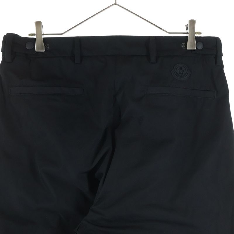 Moncler Pantaloni Trousers Back Logo Straight Nylon Pants