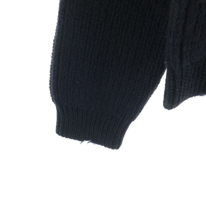 Prada Black Wool Crew Neck Sweater with Pendant Knit