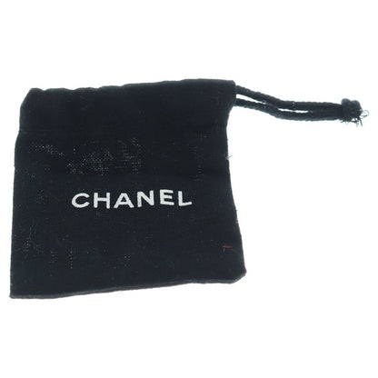 Chanel CC Logo Faux Pearl Rhinestone Earrings Silver