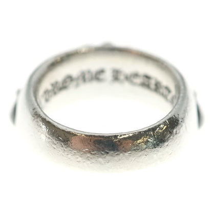 Chrome Hearts Half Classic Floral Cross Ring Silver