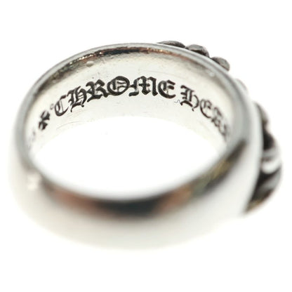 Chrome Hearts Half Classic Floral Cross Ring Silver