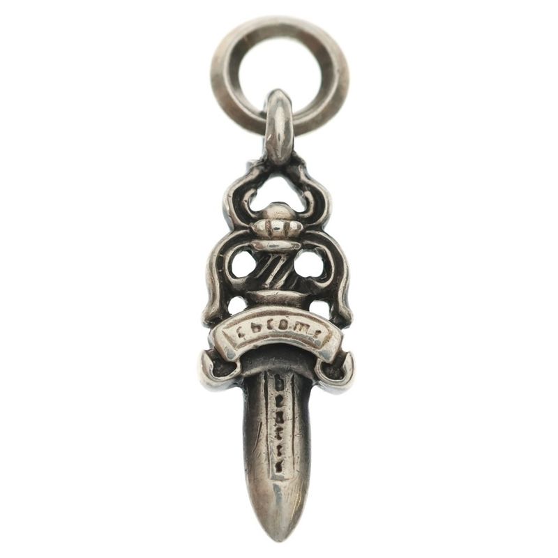 Chrome Hearts 5 Dagger 5 Daga Charm Pendant Top Silver