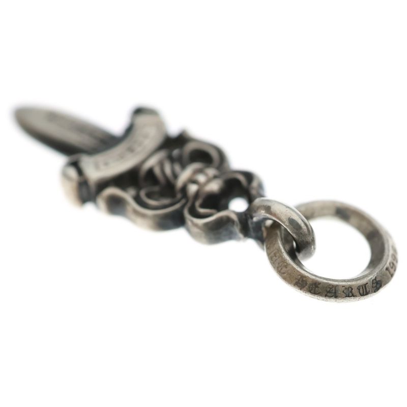 Chrome Hearts 5 Dagger 5 Daga Charm Pendant Top Silver