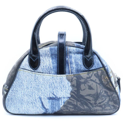 Dior Double Saddle Bag Navy Denim Canvas