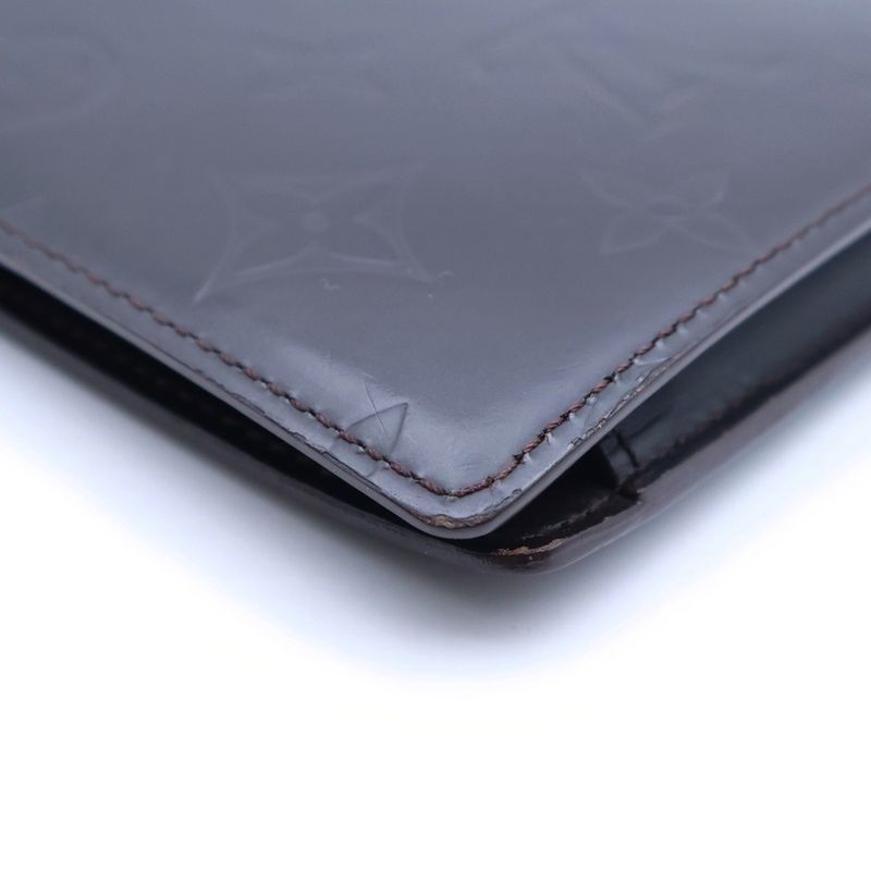 Louis Vuitton Glace Porte Feuille Double Cafe Monogram Notebook Cover Brown