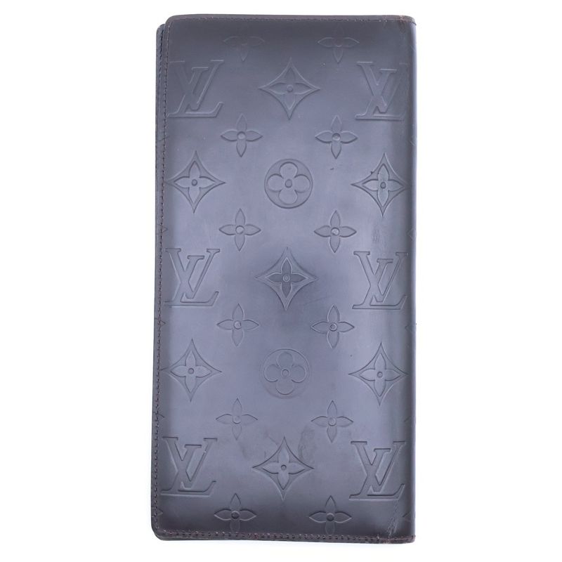 Louis Vuitton Glace Porte Feuille Double Cafe Monogram Notebook Cover Brown