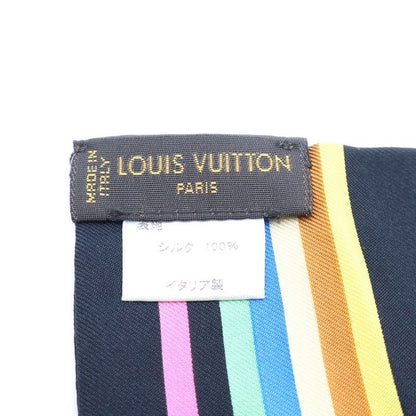 Louis Vuitton Monogram Multicolor Bandeau Twilly Silk Scarf Black