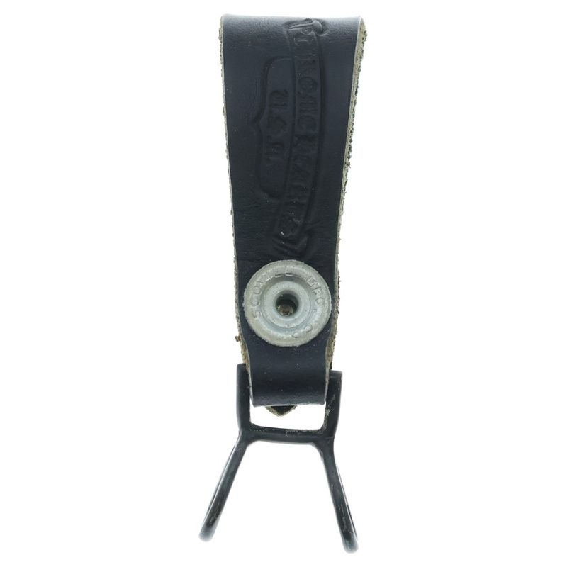 Chrome Hearts Belt Loop Cross Ball Button Leather Black