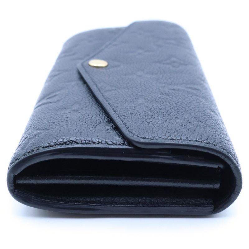 Louis Vuitton Monogram Empreinte Portefeuille Sarah Wallet Black Noir Leather