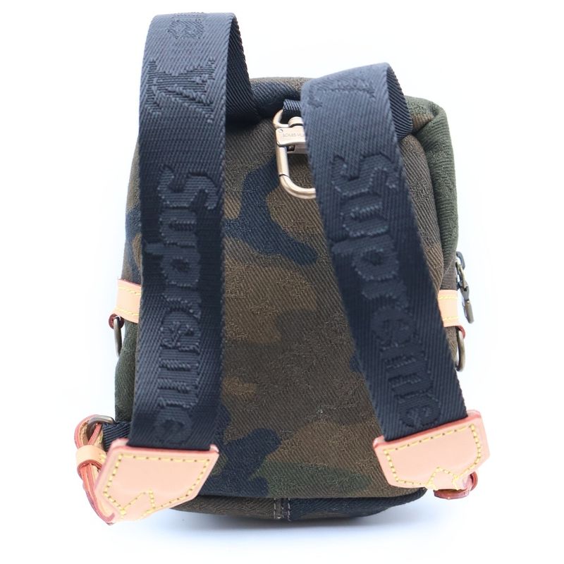 Louis Vuitton Supreme Apollo Nano Backpack Charm Camouflage Khaki