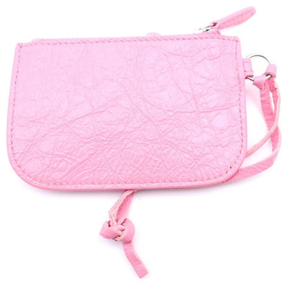 Balenciaga le Cagole Coin Case Leather Wallet Pouch Pink