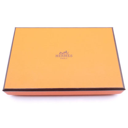 Hermes Calvi Coin Case Pouch Purple Leather