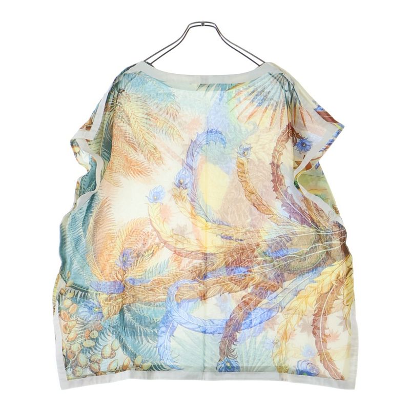 Hermes Allover Print Tunic Shirt Blouse Multi