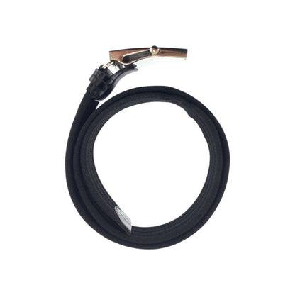 Prada Black Silver Nylon Belt Rolla Buckle