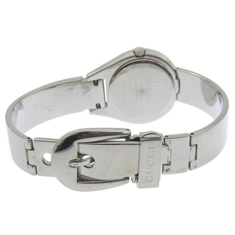 Gucci Stainless Steel Black Quartz Analog Display Dial Watch