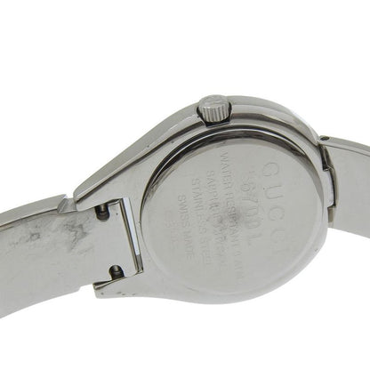 Gucci Stainless Steel Black Quartz Analog Display Dial Watch