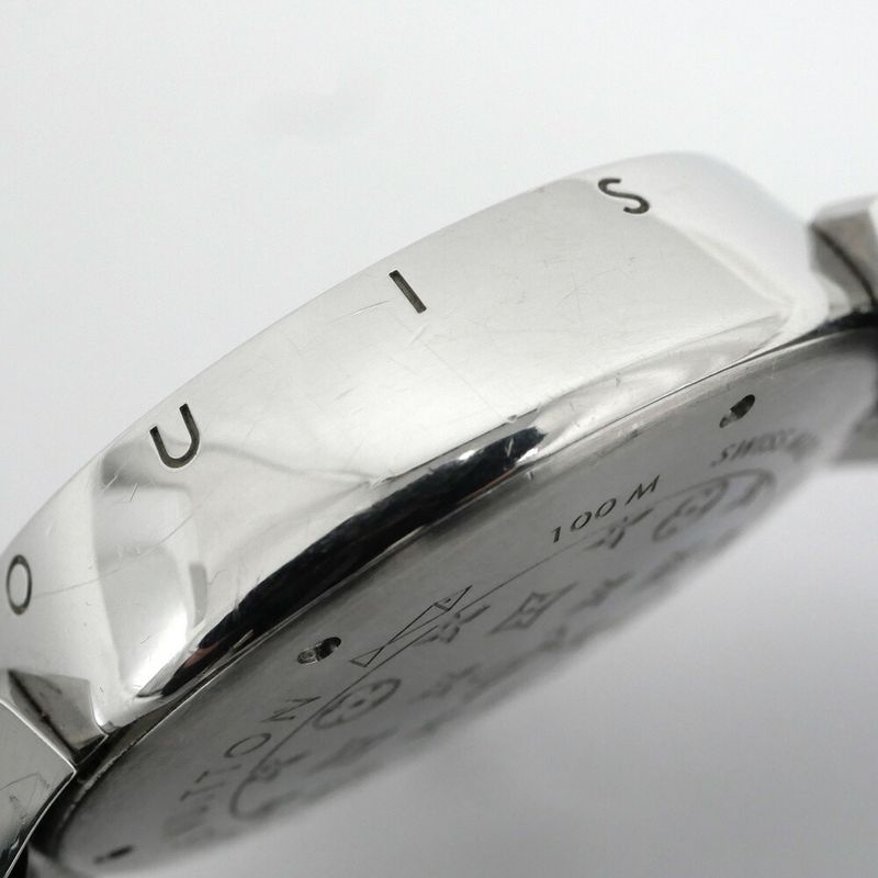 Louis Vuitton Tambour Date Brown SS Quartz Watch