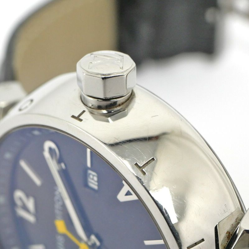 Louis Vuitton Tambour Date Brown SS Quartz Watch
