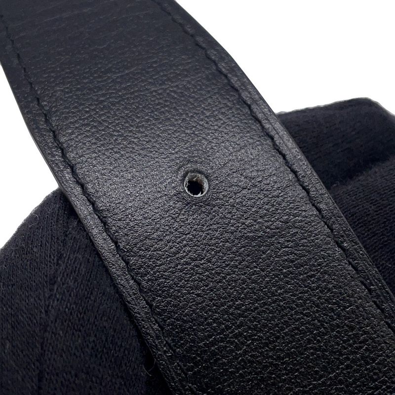 Hermes Belt Yachting 32 Black Gold Box Calf Epsom 95