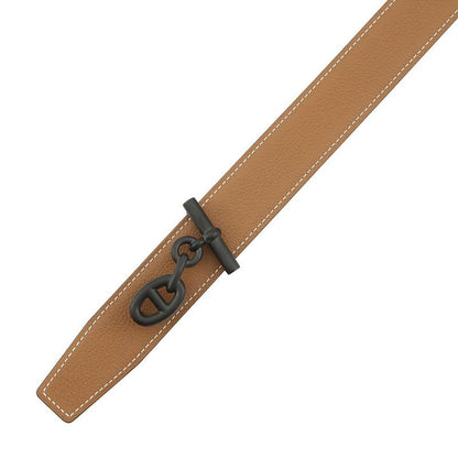 Hermes Belt Yachting 32 Black Gold Box Calf Epsom 95