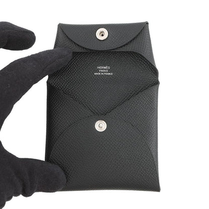 Hermes Coin Case Bastia Black Epsom Purse