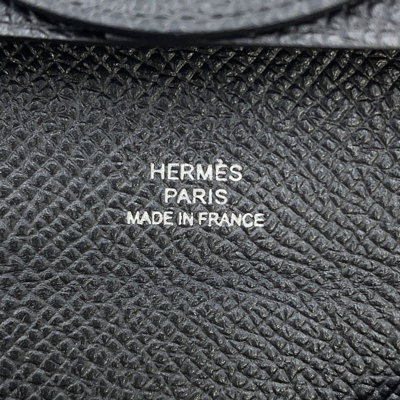 Hermes Coin Case Bastia Black Epsom Purse
