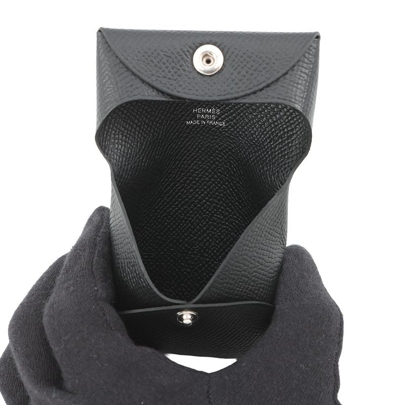 Hermes Coin Case Bastia Black Epsom Purse