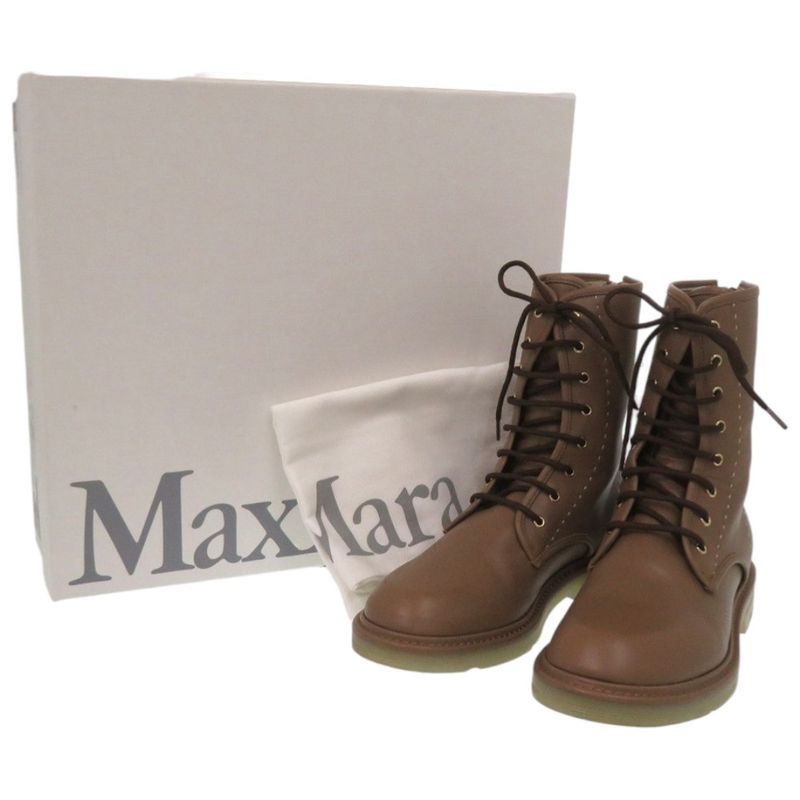 Max Mara Boots Calf Hazelnut Brown Ankle