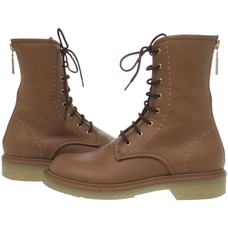 Max Mara Boots Calf Hazelnut Brown Ankle