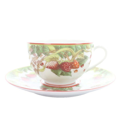 Hermes Pythagoras Cup & So Sa 5 Set White MW with Floral